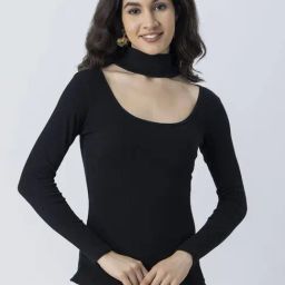 Moomaya Black Slim Fit Top-picture-35