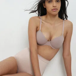 Wunderlove by Westside Mauve Striped Underwire Bra image 3