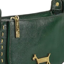 Hidesign Green MERIDA 02 Textured Small Leather Shoulder Bag image 5