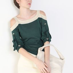 SHOWOFF Cold-Shoulder Top-image-70