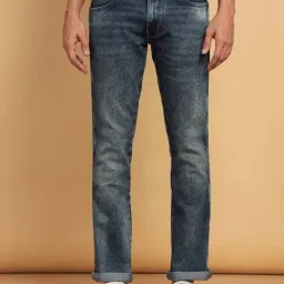 Wrangler Millard Mid Blue Regular Fit Lightly Washed Jeans-image-91