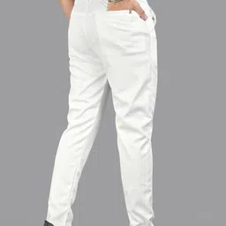 ISUEL FAB Men White Lycra Trousers image 2