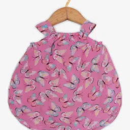 Creative Kid'S Girls Pink Regular Fit Printed Dress image 2