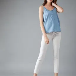 DOLCE CRUDO Light Blue Regular Fit Top image 4