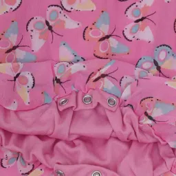 Creative Kid'S Girls Pink Regular Fit Printed Dress image 3