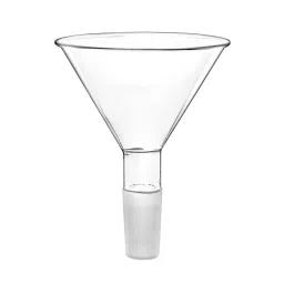 ABGIL Short Stem Funnel for Powder with Interchangeable Joint 250 mm Dia Transparent Borosilicate Glass, FL-377-08 image 1