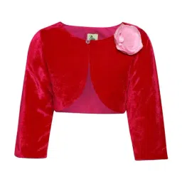 A Little Fable Kids Pink Regular Fit Shrug-picture-18