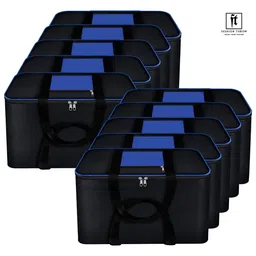 Fashion Throw Blue 6 Piece Reusable Handbag Organisers-image-81