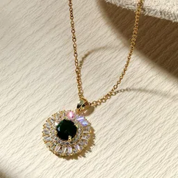 SALTY Raat Ki Rani Stone-Studded Pendant With Chain-picture-40