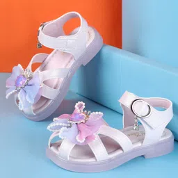 Oh! Pair Slip On Sandals with Butterfly Applique & Velcro Closure - Purple-picture-24