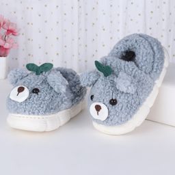 Oh! Pair Slip On Winter Shoes with Teddy Applique - Blue-picture-42