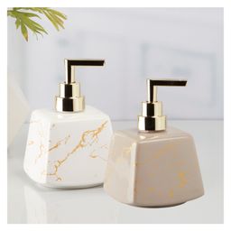 Kookee Ceramic Soap Dispenser handwash Pump for Bathroom, Set of 2, Multicolor (10516) 300 ml-picture-20