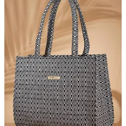 Fargo Canvas Women's Stylish Handbag - Black & White-image-87