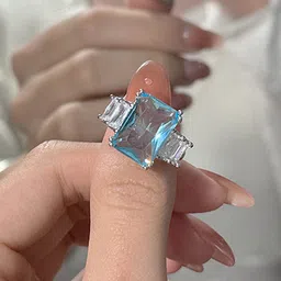 Designs & You Silver-Plated Stone-Studded Finger Ring-picture-43