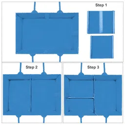 Babymoon Multifunctional Caddy Organiser Storage Mother Baby Diaper Bag Foldable - Blue image 3