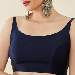 Mitera Round Neck Sleeveless Saree Blouse image 4