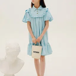 LULU & SKY Flared Sleeve A-Line Dress image 3