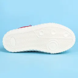 Pine Kids Velcro Closure Casual Shoes With Lace Detailing - Red & White image 5