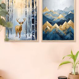 Kotart Brown & Off White 2 Pieces Birds Wooden Wall Arts-picture-10