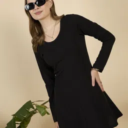 ANJIR Crepe Fit & Flare Mini Dress-picture-29