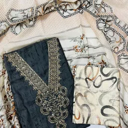 Just Fab Unstitched Dress Material-picture-21