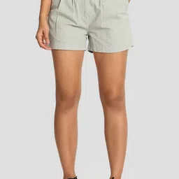 The Roadster Lifestyle Co Pleated Above Knee Stretchable Shorts-picture-41