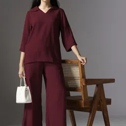 Selvia Edge Weekend Blossom Collection Three-Quarter Sleeves Top With Trousers-picture-39