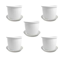 go hooked 8 Inch Duro Pot for Plants with Saucer Tray-picture-20