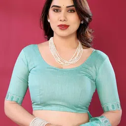 Moda Rapido Geometric Beads and Stones Embellished Saree image 4