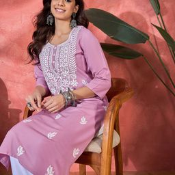 Sangria Women Embroidered Straight Kurta-picture-20