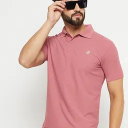 RENUOVO Men Solid Polo Collar Cotton Slim Fit T-shirt-picture-18