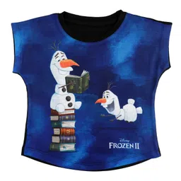 disney by wear your mind Disney By Crossroads Frozen 2 Olaf Print Short Sleeves Top - Royal Blue-picture-11