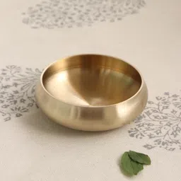 zishta Bronze Serving Bowl Kansa Bronze Bowl | Traditional Bela Ideal for Serving Sweets, Dal, Sabji image 4