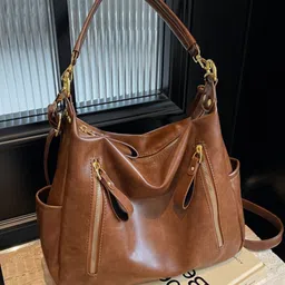 KPOP Women Solid Structured Shoulder Bag image 3