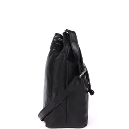 SILVIANO Women Leather Bucket Shoulder Bag image 5