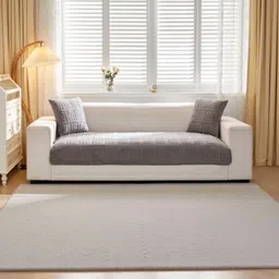 HOMETHREADS Grey Embroidered Sofa Cover image 2