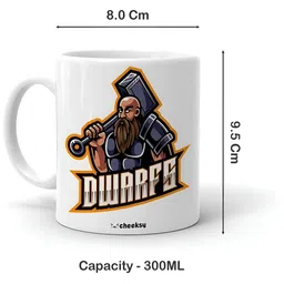 Mr UVD White & Grey Printed Cartoon Characters Printed Ceramic Glossy Mug 350 ml image 2