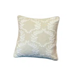 Bells & Whistles Cream-Coloured 1Pc Embroidered Square Cushion Covers image 2