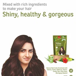 Neha Herbal Set Of 4 Hair Color With Amla & Aloe Vera - 55 g Each - Brown image 2