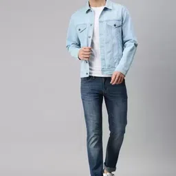 Moda Rapido Spread Collar Denim Jacket image 2