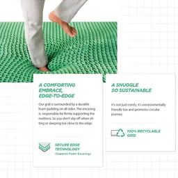 Duroflex SuperGrid Body Adaptive Grid 8" Queen Medium Soft Mattress (75x60 Inch, Grey) image 2