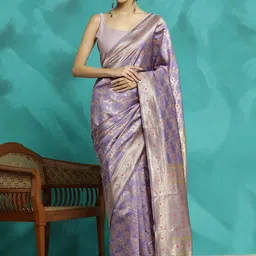SHADOW & SAINING Woven Design Zari Banarasi Saree-picture-29