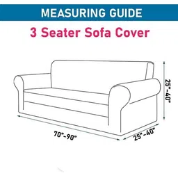 DECOR VATIKA Multicoloured Printed Velvet 3 Piece Sofa Cover With Arms image 2