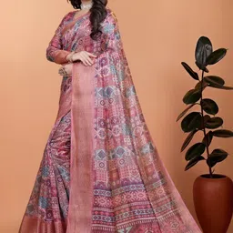 Vmdesigns Silk Blend Designer Saree-picture-11