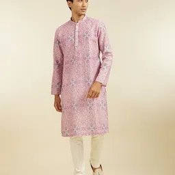 diwas by manyavar Men Printed Viscose Rayon Straight Kurta image 1