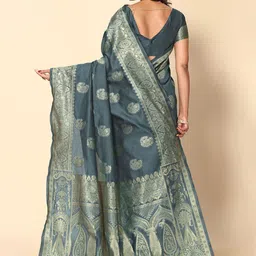 KALINI Woven Design Zari Banarasi Saree image 5