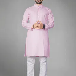 DVILLA Men Cotton Solid Straight Kurta-picture-14