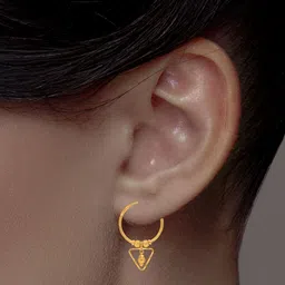 C KRISHNIAH CHETTY JEWELLERS PVT LTD Women 22KT Gold Tribal-Inspired Earrings - 5.83 g-picture-28