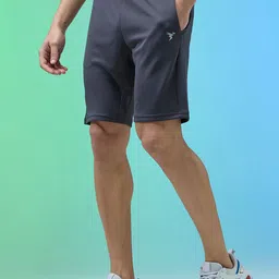 Technosport Men Solid Slim Fit Sports Active Running Gym Shorts image 5