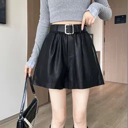 LULU & SKY Women Loose Fit High-Rise fwd Shorts image 4